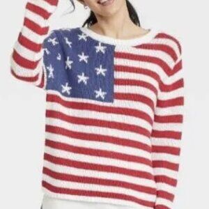 Grayson Threads 4th of July American Flag Patriotic Sweater